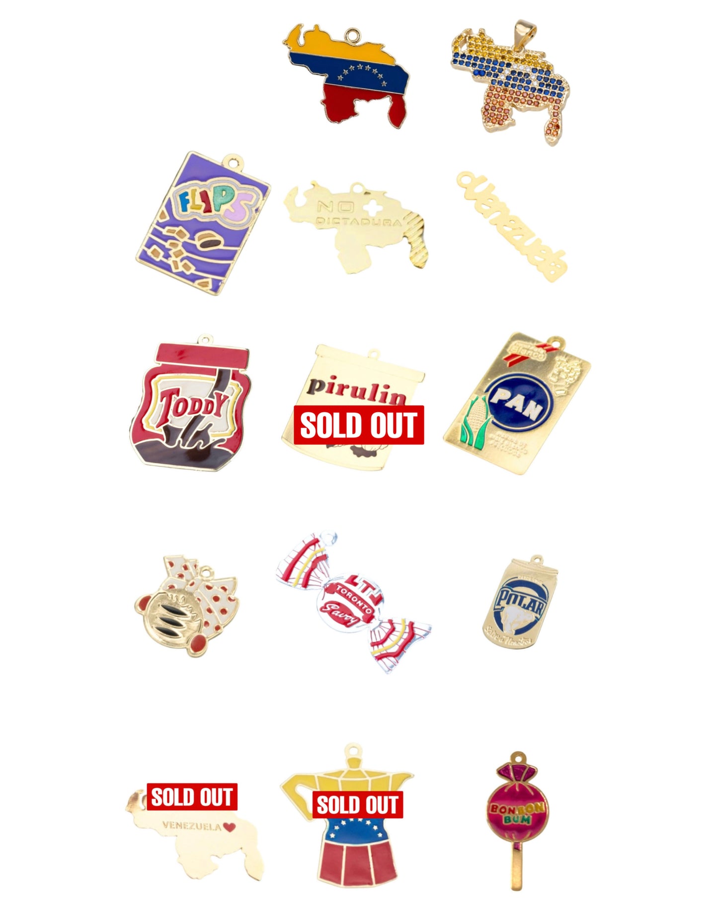 Necklace charms Venezuela – 5 dijes