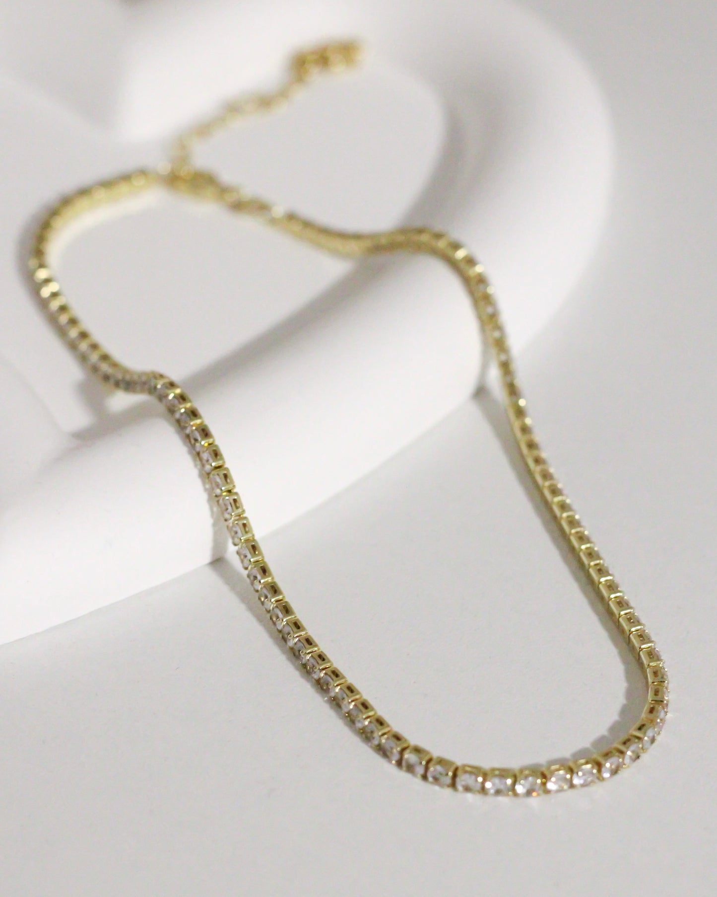 Golden Tennis Necklace