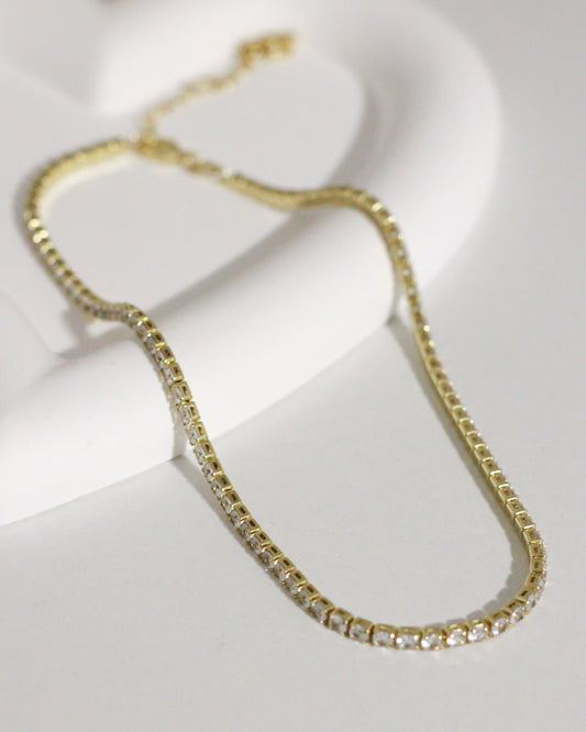 Golden Tennis Necklace
