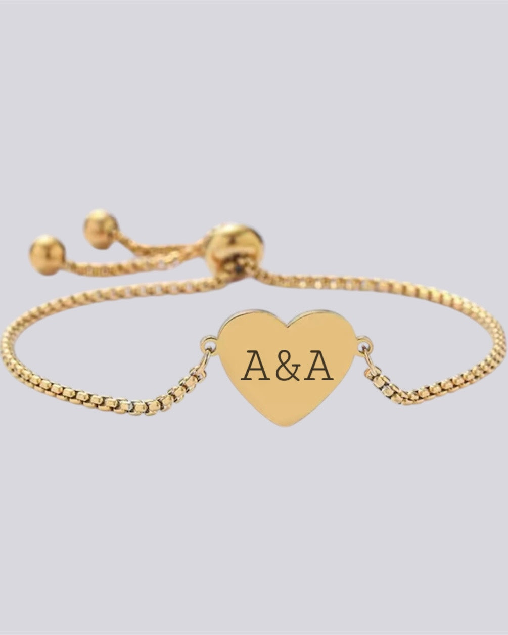 Personalized Heart Bracelet