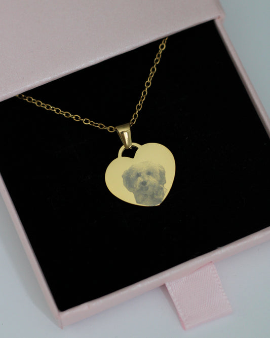 Personalized heart necklace