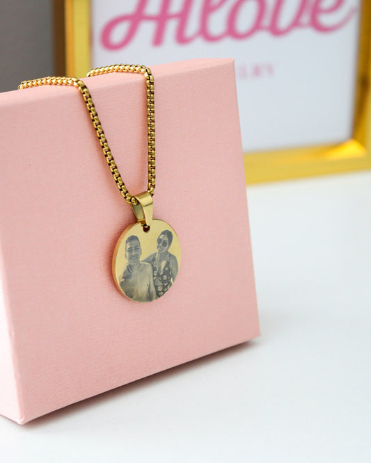 Personalized Photo Necklace Halo