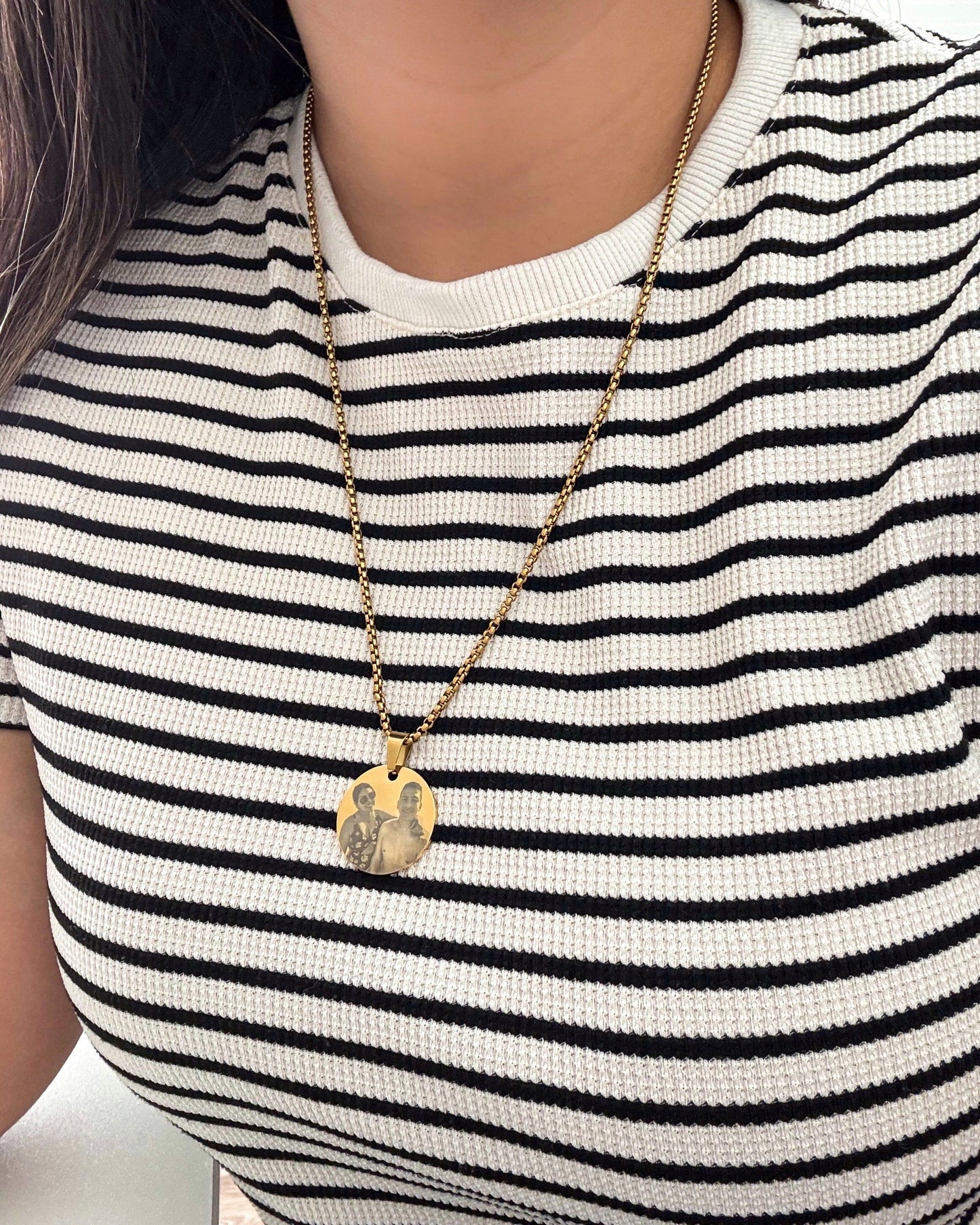 Personalized Photo Necklace Halo